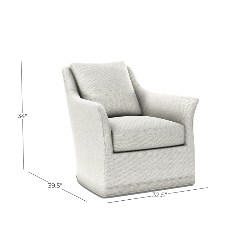 Arcadia Flared Arm Swivel Chair, Dreamy Seasalt