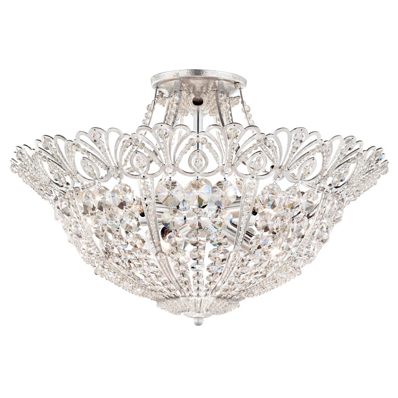 Rivendell 6 - Light Semi Flush Mount, Antique Silver