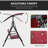 3 Porch Swing Bench With Stand And - Canopy - Red Patio Powder-Coated
