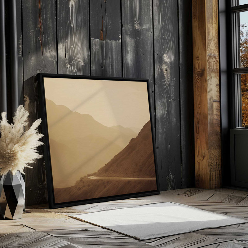 «Mountain Rocks and Pines I», reproduction sur toile, Encadrement argenté, H 24,75 po x l 24,75 po x P 1,75 po