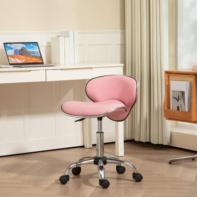 Collbaith Backed Adjustable Height Lab Stool with Wheels