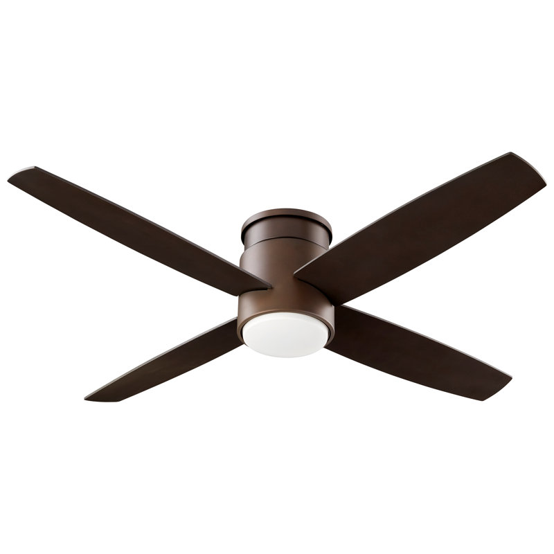 Garyl 52'' Ceiling Fan, Oiled Bronze with Black Blades