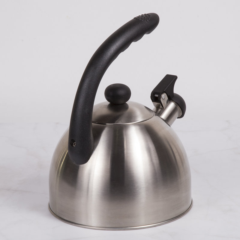 Creative Home 2.1 Quarts Stainless Steel Whistling Stovetop Tea Kettle, Stainless Steel