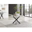 Tierra Modern Chrome Metal & Glass Round Dining Table Set with 4 Luxury Button Velvet Chairs