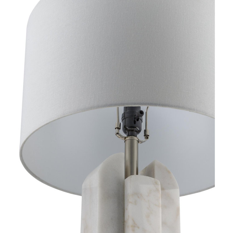 Lampe d'appoint en marbre Basel, H 26 po x l 16 po x P 16 po