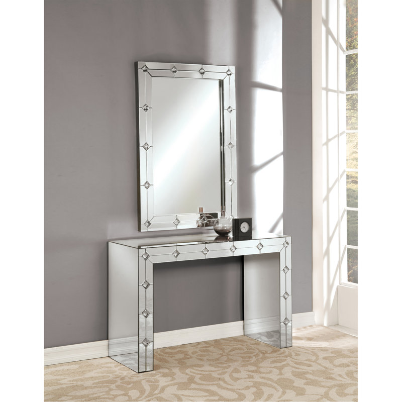 Console miroir et faux strass (assemblée)
