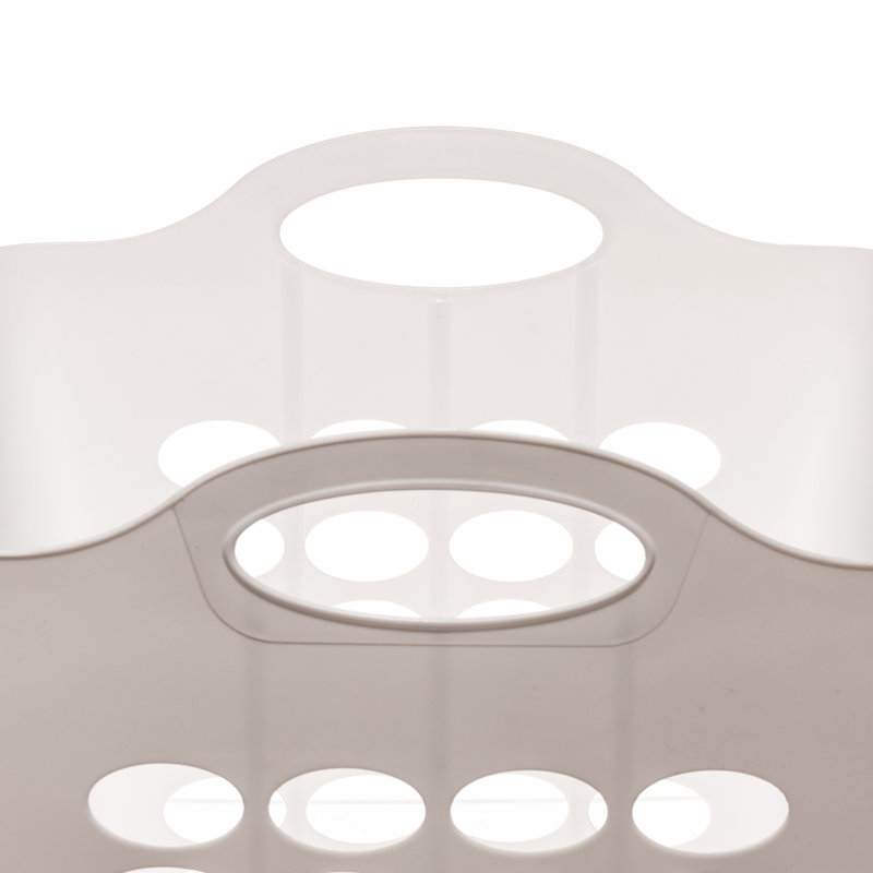 Square Flexible Laundry Basket, 3 Pack, White