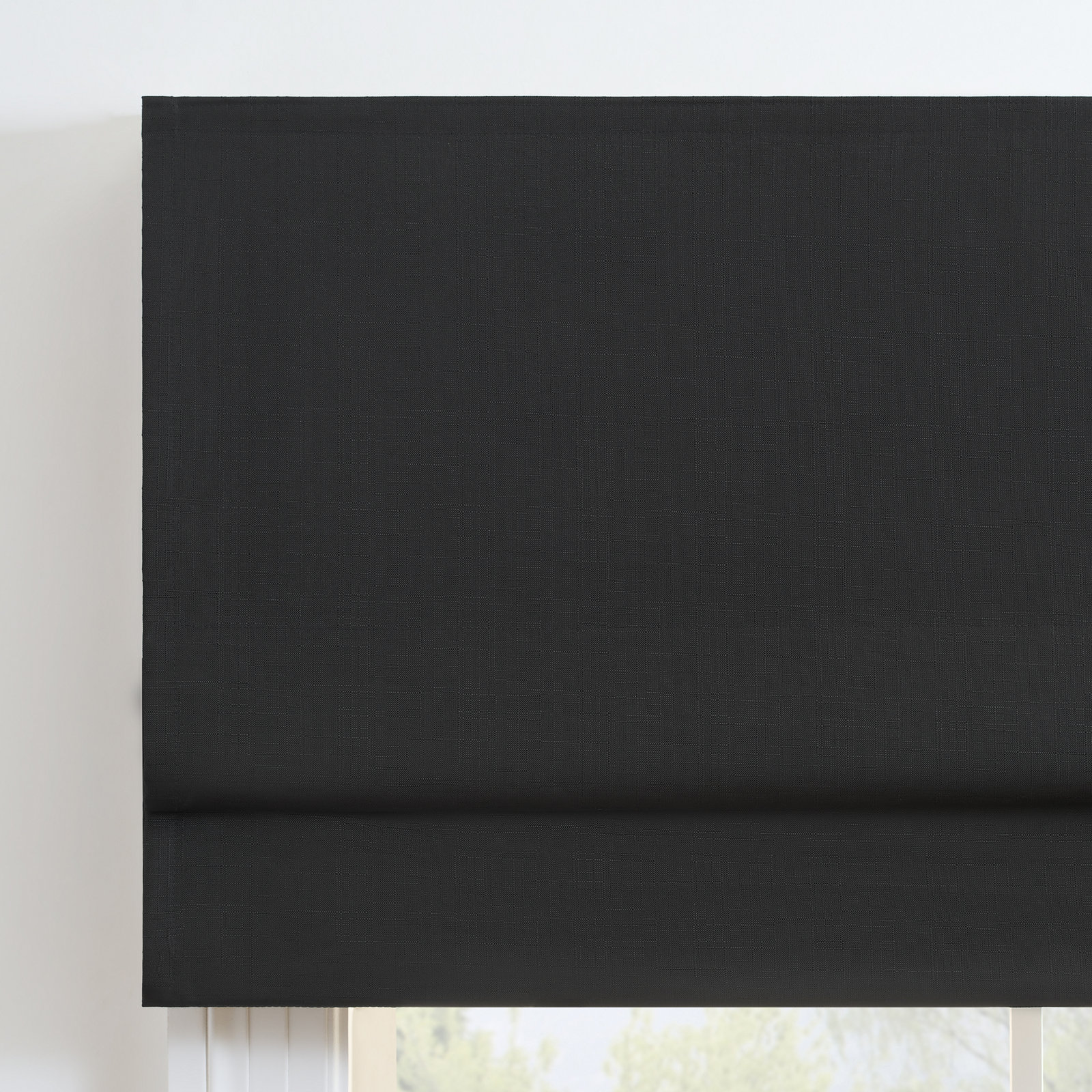 Eclipse Kylie Blackout Roman Shade, Black, 39"W x 64"L