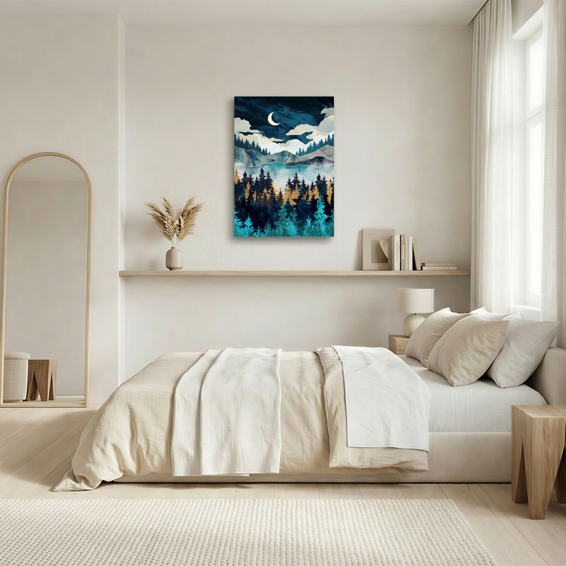 Art mural sur toile Blue Pine Forest, 30"H x 20"W