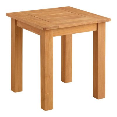 Carenen Outdoor Solid Teak Wood Side Table
