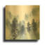 «Misty Forest II» par Katrina Pete, art mural en métal doré, 12 po x 12 po-1709260820