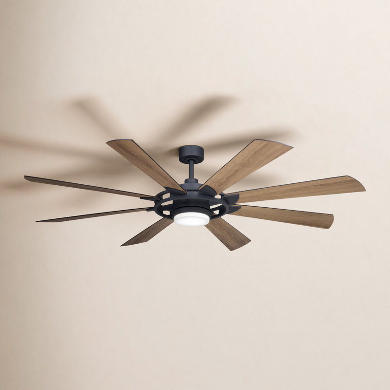 Rogers 68'' Ceiling Fan with LED Lights, Slate Gray