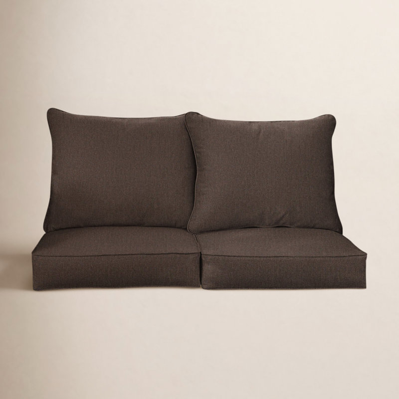 Coussin de siège / dossier Davana Sunbrella® intérieur / extérieur, L 25 po x P 25 po, Toile toile Java Sunbrella®