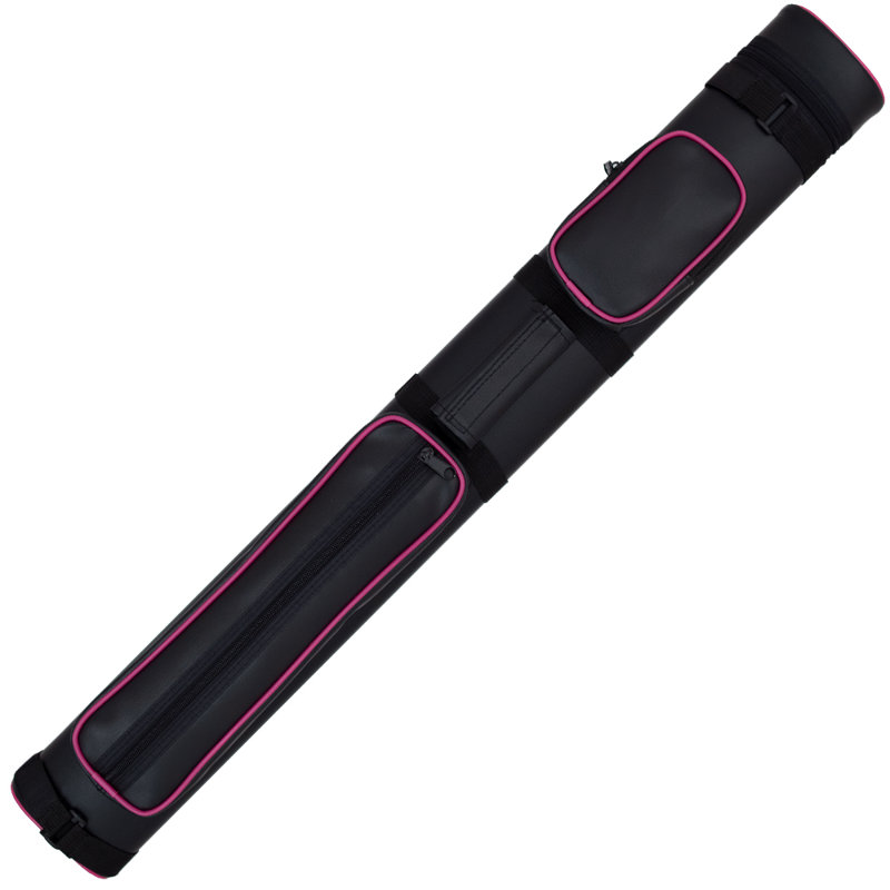 32" Black Vinyl Pool Cue Case with Blue Piping