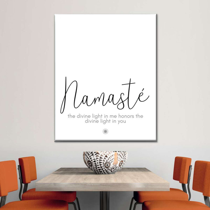 Essence de Namaste zen sur toile, H 10 po x l 8 po x P 1 po