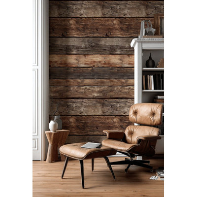 Papier peint rustique en bois rustique