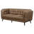 Maximillion Brown Tuxedo Arms Sofa