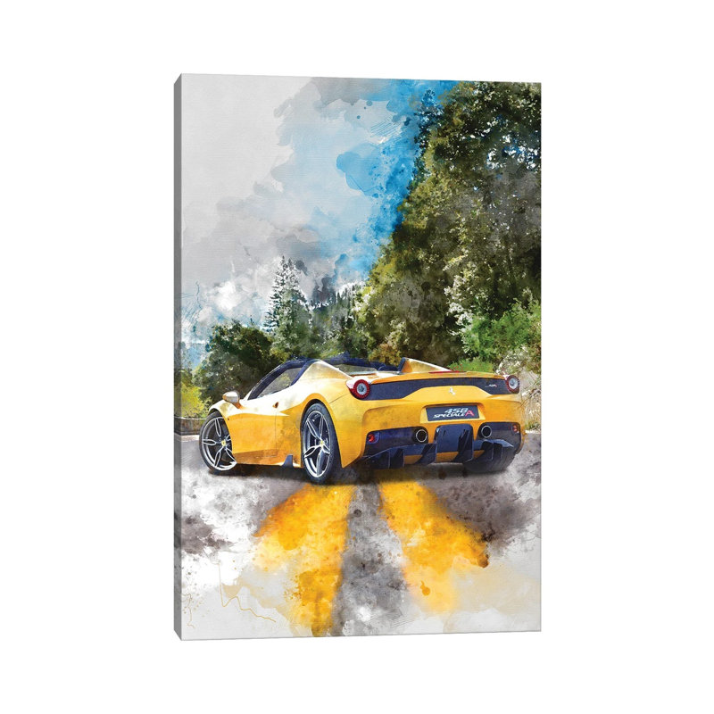Ferrari 458 Speciale Apert by Gab Fernando - Wrapped Canvas Print, 101.6 cm H x 66.04 cm W x 1.91 cm D