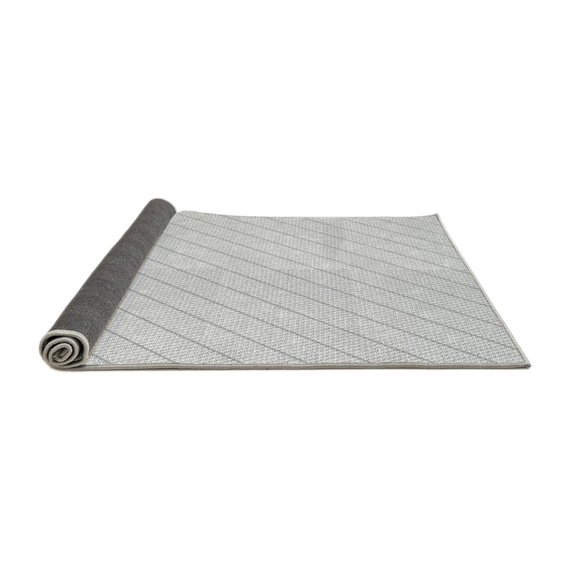Tapis zone grise à motifs, Rond 5 pi
