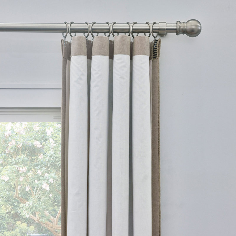 Nevada Sheer Curtain Panel In Tan, Ivory, 96" W x 108" L