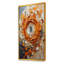 Collage abstrait en spirale orange et blanc - Collages abstraits, art mural-318220495-522649693