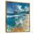 Toile avec cadre flottant or