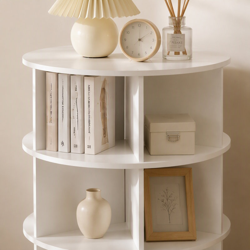 Armoire à chaussures 360 rotative 360 couches 6 couches, 70.85"H x  39.38"W x  11.88"D, White
