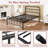 Amylia Anti-Sway Heavy Duty 14” Metal Iron Bed Frame - Noise-Free Platform Bed with Headboard & Footboard, Artistic Steel Pipe Molding, Non-Slip, No Box Spring Needed, Twin XL Size for Master Bedroom/Shared Space-683433463