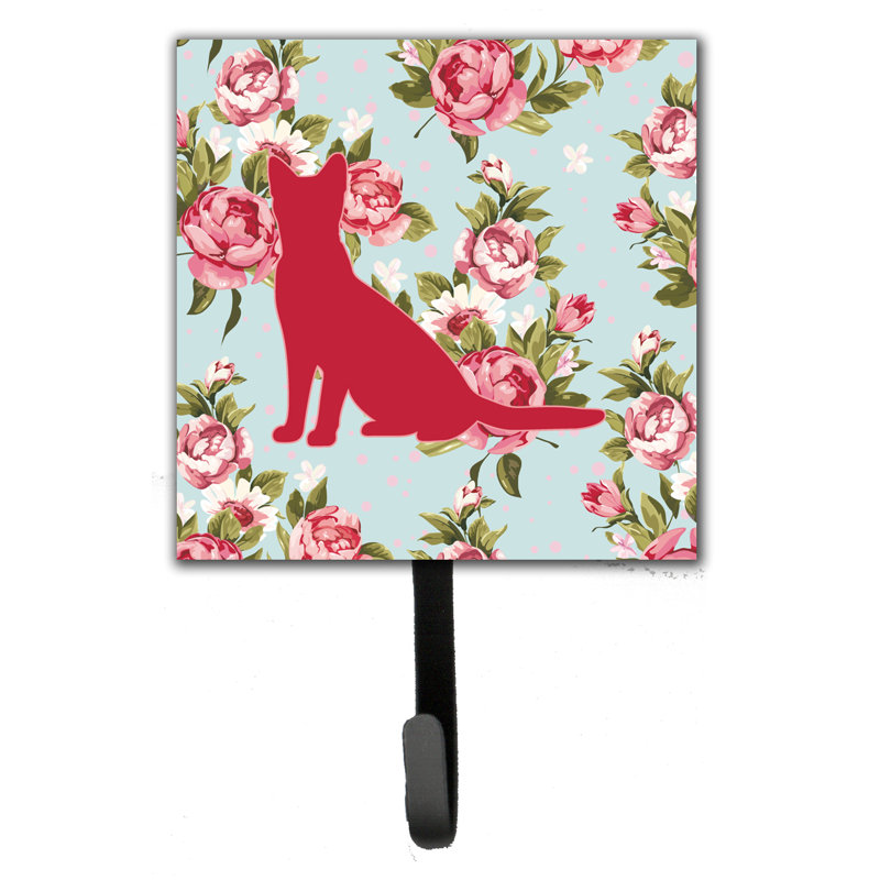 Porte-garde à roses et crochet mural chat shabby