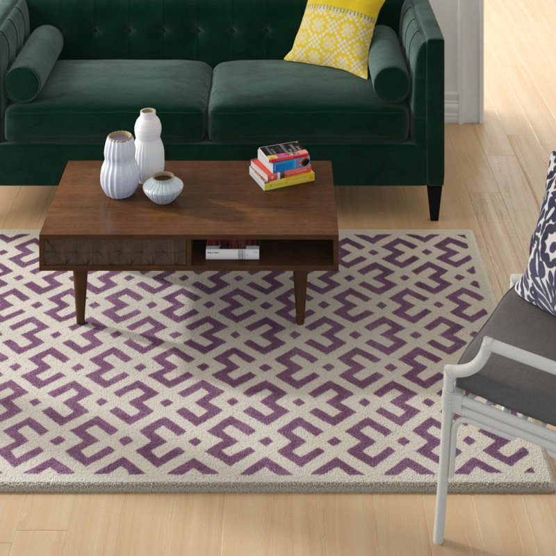 Teresita Hand Tufted Wool Geometric Rug, Rectangle 8' x 10'
