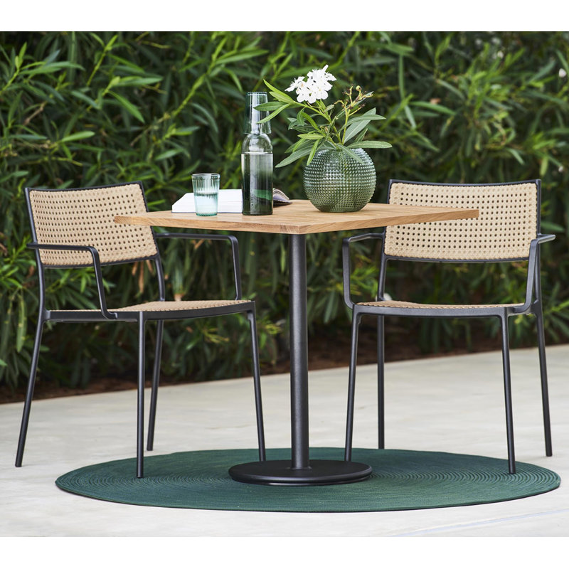 Less Metal Patio Dining Armchair, Natural