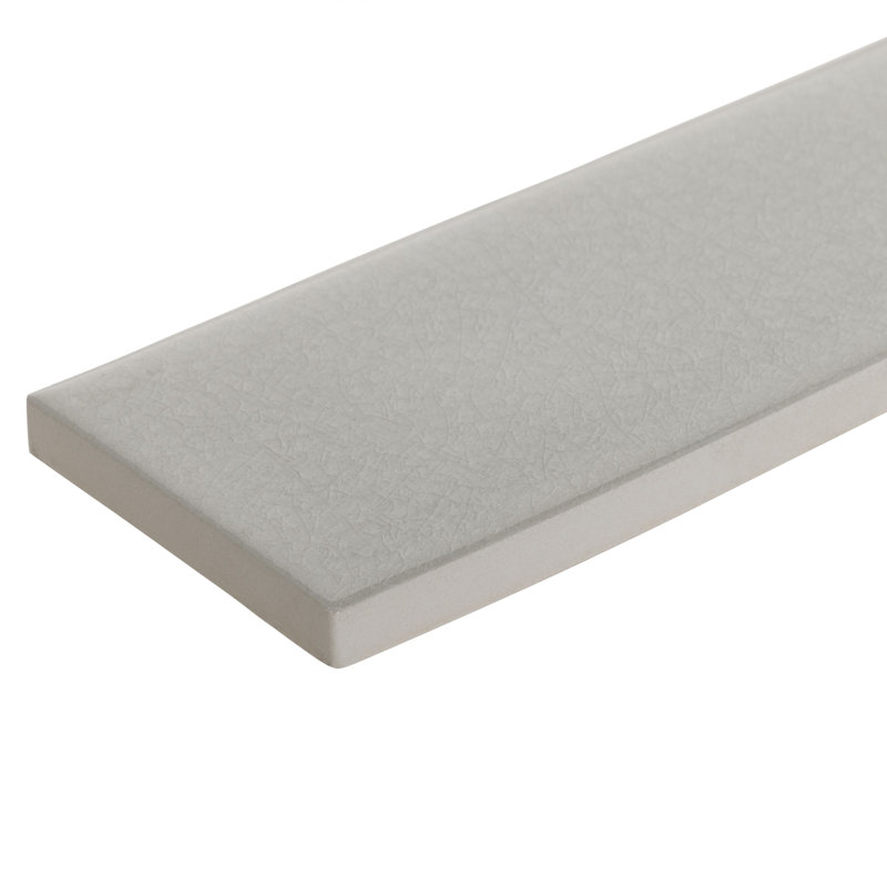 Crackle 2.5" x 8" Ceramic Stone Look Subway Wall Tile, Gray