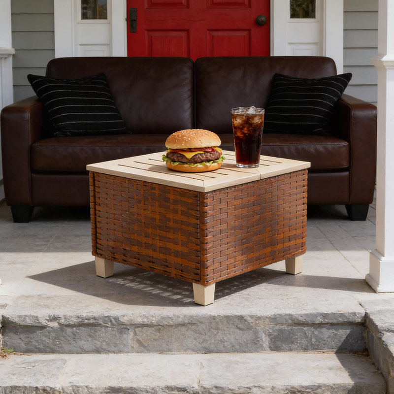 Petite table d'extérieur, table de bout, table d'appoint pour patio