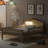 Wood Platform Bed With Led Light-114071860