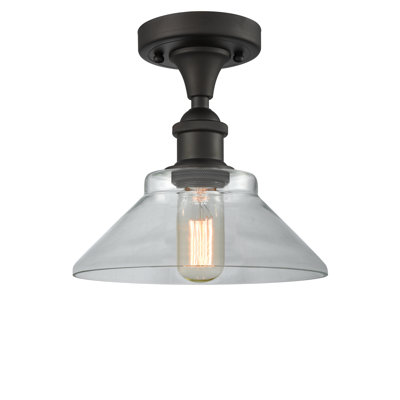 Plafonnier semi-encastré conique simple à 1 lumière 9 po Newton St Loe