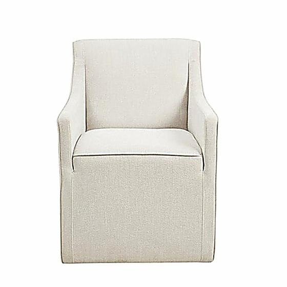 Chaise avec accoudoirs de salle à manger à jupe