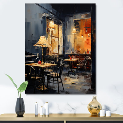 Yellow Jazz Cafe Melody 1 - Music Jazz Wall Art