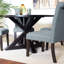 Ensemble de salle à manger 5 pièces, table à manger croisée avec 4 chaises élégantes-350135077