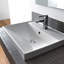 Lavabo de salle de bain rectangulaire encastré en porcelaine vitrifiée ML-10158822