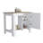 Kitchen Island, Single Door Cabinet, Shelf White / Macadamia