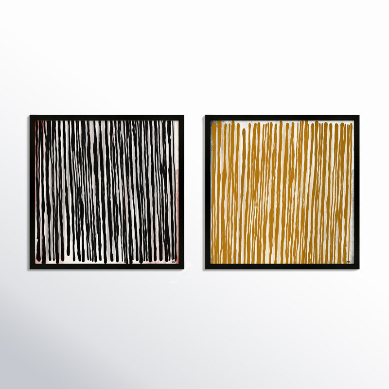 Waterfall by Marco Marella - 2 Piece Single Picture Frame Print Set, Black Paper Framed, 16" H x 16" W