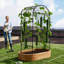 Treillis d'arche de jardin pour lits surélevés, support de plante en U pour concombres, melons, raisins, roses et légumes grimpants, noir