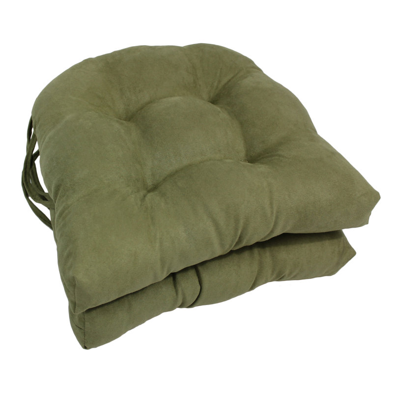 Coussin de chaise de salle à manger en microsuède pour l'intérieur, Sauge
