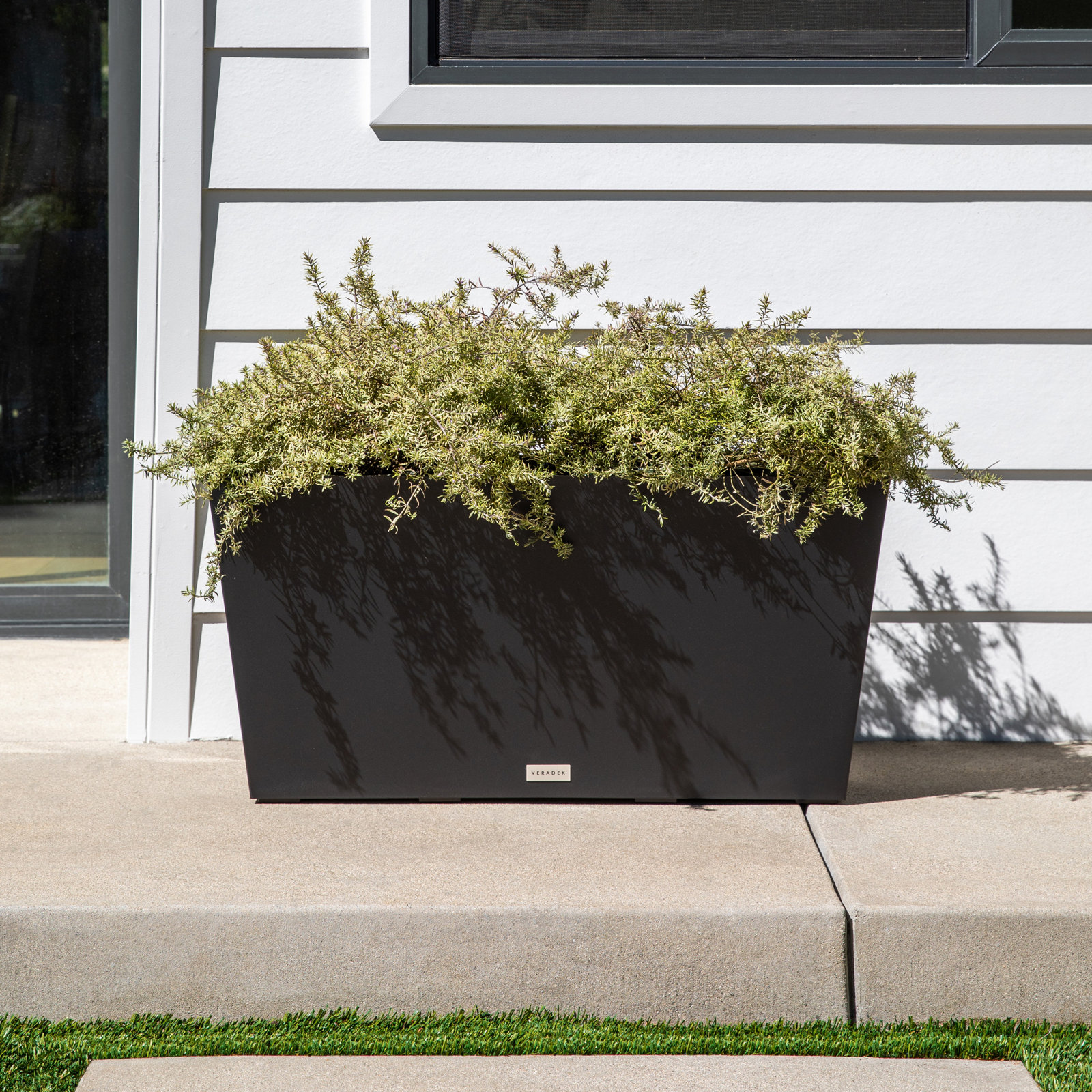 Pure Series Midori Planter, Black, 15.25" H x 31" W x 10" D, 2
