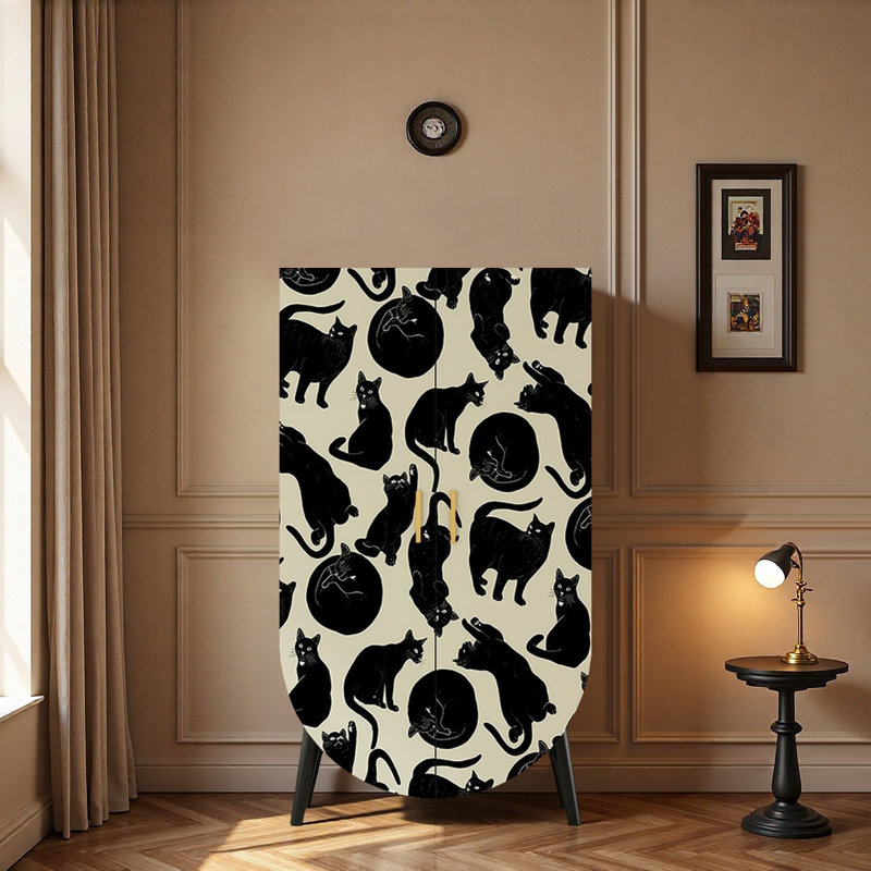 Garde-robe simple de style crème, Noir / Beige