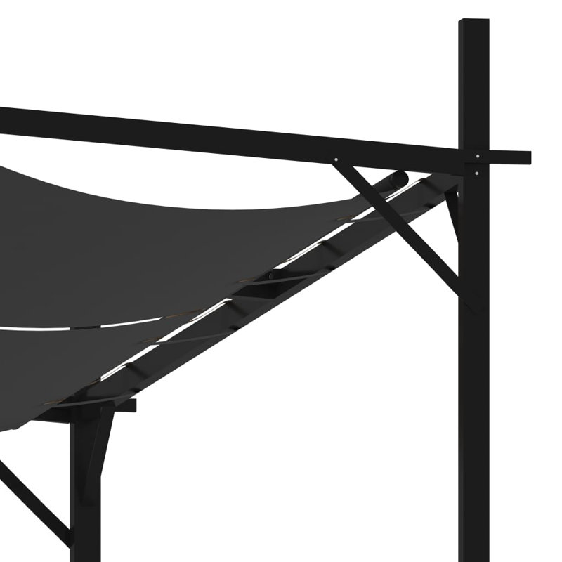 Terlton 6 x 3m Iron Patio Gazebo, Anthracite