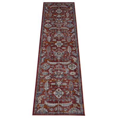 Oriental Machine-Made Red Area Rug