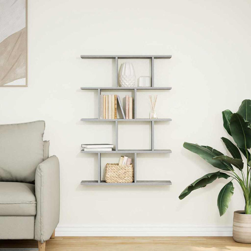 Aythan 12 Piece Bracket Shelf, Concrete Grey