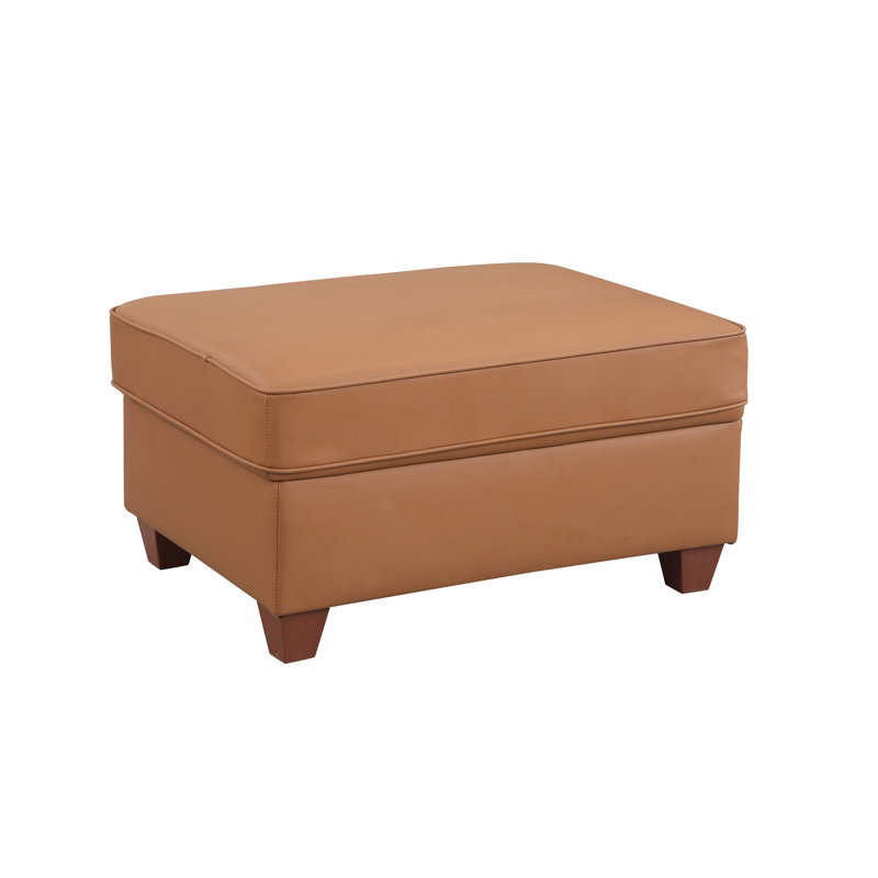 Canapé modulaire à accoudoirs carrés 125,25 po, Similicuir brun