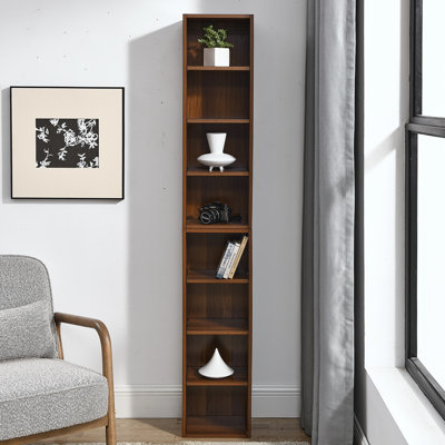 Étagère multimédia à 8 niveaux avec tablettes réglables, armoire de rangement CD / DVD pour bureau personnel